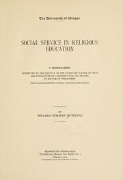 Cover of: Social service in religious education by William Norman Hutchins. by William Norman Hutchins