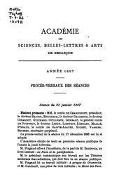 Procès-verbaux et mémoires by Académie des Sciences , belles-lettres et arts de Besançon