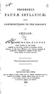 Cover of: Prodromus Faunæ Zeylanicæ: Being Contributions to the Zoology of Ceylon