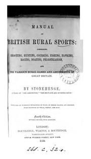 Cover of: Manual of British rural sports, by Stonehenge