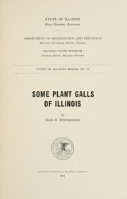 Cover of: Some plant galls of Illinois