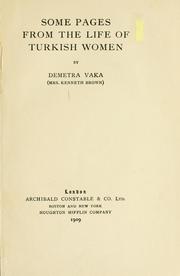 Cover of: Some pages from the life of Turkish women