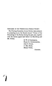Cover of: Proceedings and Addresses by Pennsylvania German Society, Pennsylvania German Society