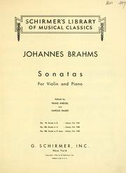 Cover of: Sonata in A, op. 100: for violin and piano