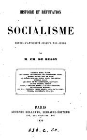 Cover of: Histoire et réfutation du socialisme, par Ch. de Bussy: depuis l'antiquité jusqu'a nos jours by Charles Marchal