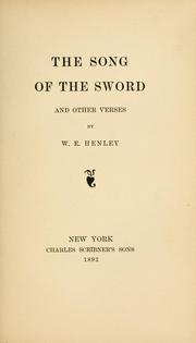 Cover of: The song of the sword, and other verses