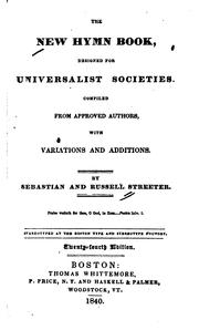 Cover of: The New Hymn Book: Designed for Universalist Societies