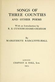Songs of three counties by Radclyffe Hall