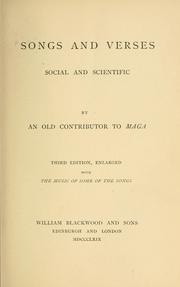 Cover of: Songs and verses social and scientific.