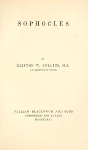 Cover of: Sophocles by Clifton W. Collins