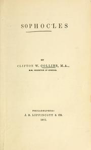 Cover of: Sophocles by Clifton W. Collins, Clifton W. Collins
