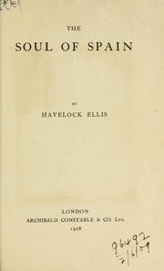 Cover of: The soul of Spain. by Havelock Ellis