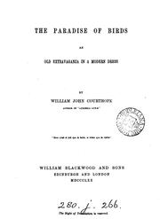 Cover of: The Paradise of Birds: An Old Extravaganza in a Modern Dress by William John Courthope, William John Courthope