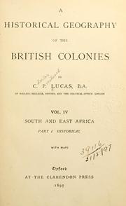 Cover of: South and East Africa. by Sir Charles Prestwood Lucas