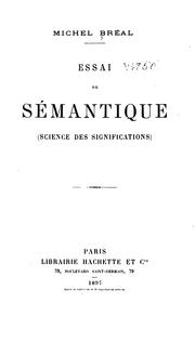 Cover of: Essai de sémantique: (science des significations)