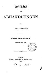 Cover of: Vorträge und Abhandlungen. 2 Samml