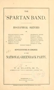 Cover of: The Spartan band.: Biographical sketches of ...
