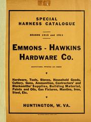 Cover of: Special harness catalogue, season 1910 and 1911