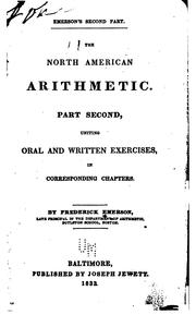 Cover of: The North American Arithmetic by Frederick Emerson