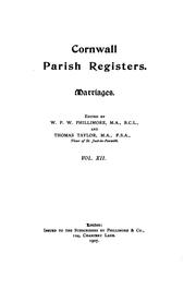 Cover of: Cornwall Parish Registers