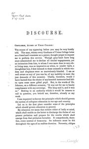 Cover of: The Education Demanded by the People of the U. States: A Discourse Delivered at Union College ...