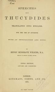 Cover of: Speeches from Thucydides by Thucydides