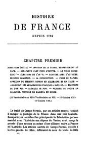 Cover of: Histoire de France depuis 1789 jusqu'à nos jours by Henry Marie Radegonde Martin, Henry Marie Radegonde Martin