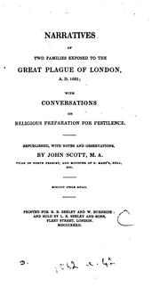 Cover of: Narratives of Two Families Exposed to the Great Plague of London, A.D. 1665: With Conversations ...