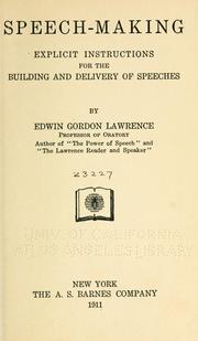 Speech-making by Edwin Gordon Lawrence