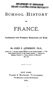Cover of: A School History of France