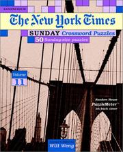 Cover of: New York Times Sunday Crossword Puzzles, Volume 11 (NY Times)