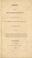 Cover of: Speech of the Hon. Richard Stockton, delivered in the House of representatives of the United States, on the 10th December, 1814, on a bill "To authorise the President of the United States to call upon the several states and territories thereof for their respective quotas of eighty thousand four hundred and thirty militia for the defence of the frontiers of the United States against invasion".