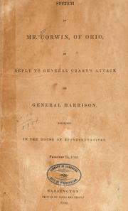 Cover of: Speech of Mr. Corwin, of Ohio by Thomas Corwin