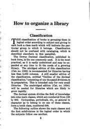 How to Organize a Library