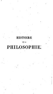 Cover of: Histoire de la philosophie by Heinrich Ritter, Heinrich Ritter