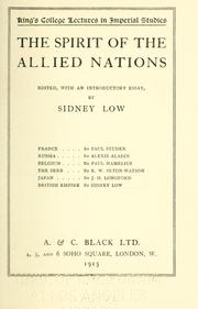 Cover of: spirit of the allied nations