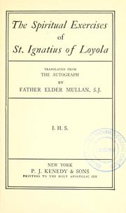 Cover of: The  Spiritual Exercises of St. Ignatius of Loyola