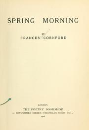 Cover of: Spring morning by Frances Darwin Cornford