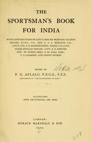 The sportsman's book for India
