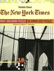 Cover of: New York Times Sunday Crossword Puzzles, Volume 18