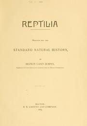Cover of: The standard natural history.