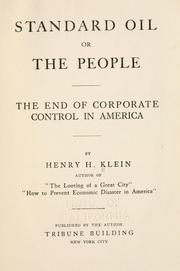 Standard oil or the people by Klein, Henry H.