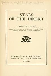 Cover of: Stars of the desert by Laurence Hope