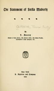 Cover of: statement of Stella Maberly