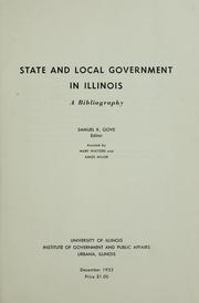 Cover of: State and local government in Illinois | Samuel Kimball Gove