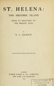 Cover of: St. Helena by E. L. Jackson