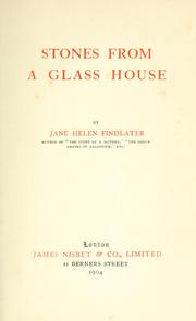 Cover of: Stones from a glass house