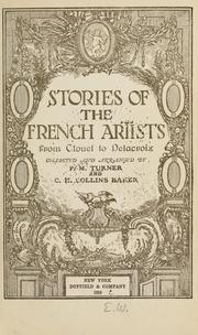Cover of: Stories of the French artists from Clouet to Delacroix