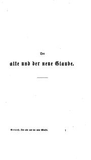 Cover of: Der Alte und der neue glaube: Ein Bekenntniss by David Friedrich Strauss, David Friedrich Strauss