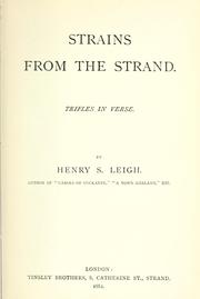 Cover of: Strains from the Strand.: Trifles in verse.